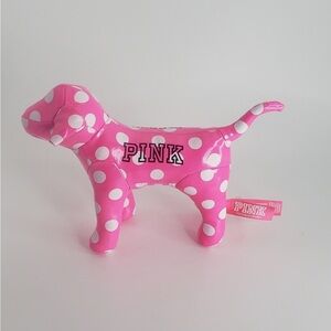 Victoria's Secret PINK Mini Dog Plush PUPPY DAY Shiny Polka Dot Print